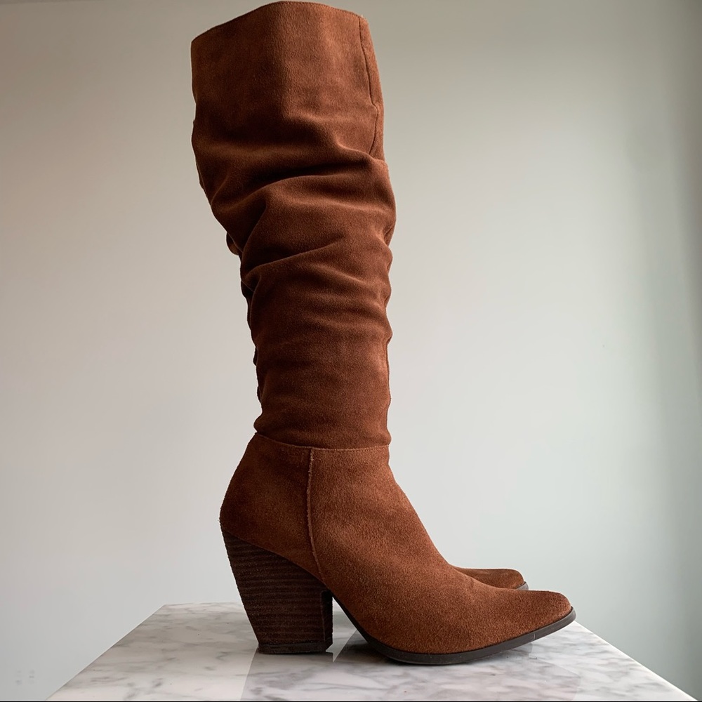 Charles by Charles David Suede Scrunch Boots size 8